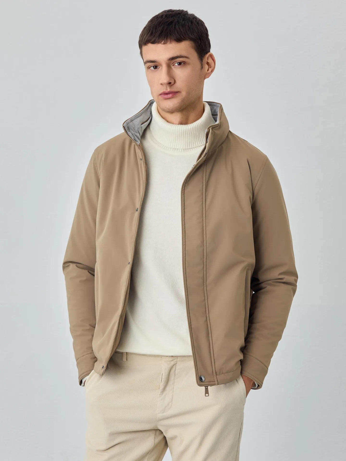 Discount Bomber Jacket With Zip Pockets And Double Zipper Blusões