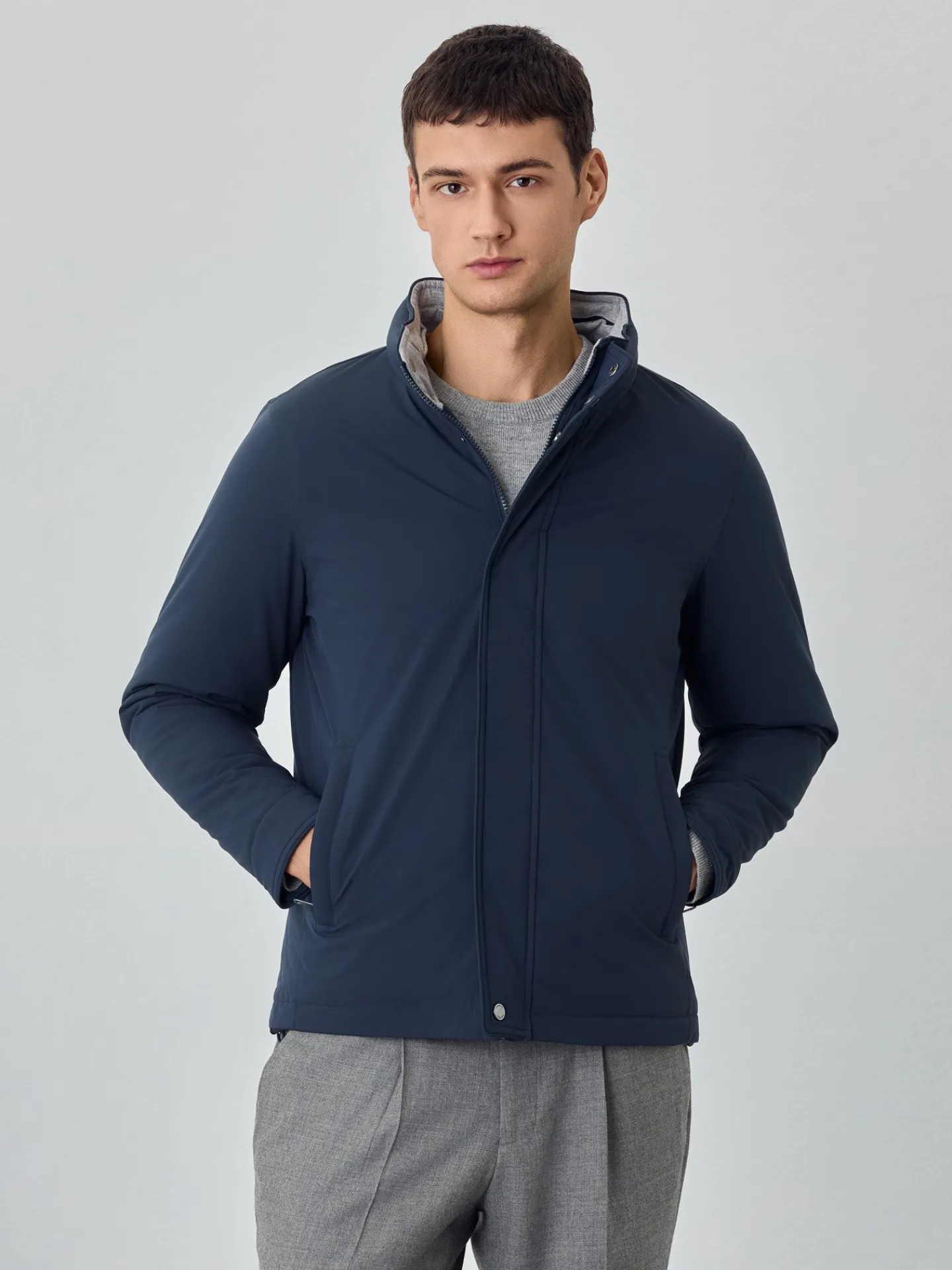 Discount Bomber Jacket With Zip Pockets And Double Zipper Blusões
