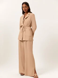 Discount Casual Blazer in Tencel & Rayon Blend With Belt MULHER Blazers