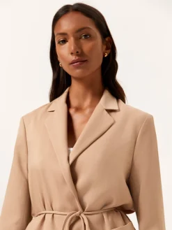Discount Casual Blazer in Tencel & Rayon Blend With Belt MULHER Blazers