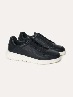 Clearance Casual Sneakers in Premium Leather with Elastic Fastening Sneakers