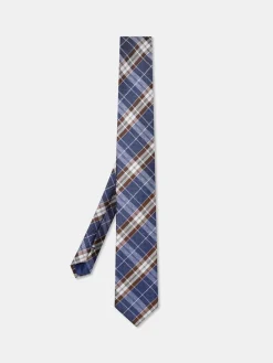 Clearance Checkered Pattern Tie 100% Silk 7,5cm Gravatas