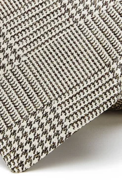 New Checkered Pattern Tie 100% Silk 7cm Gravatas