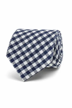Best Checkered Pattern Tie 100% Silk 7cm Gravatas