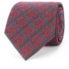 Checkered Pattern Tie 100% Silk 8cm Gravatas