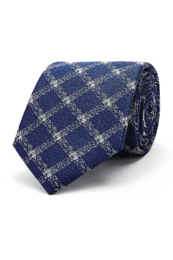 Discount Checkered Pattern Tie 100% Silk 8cm Gravatas