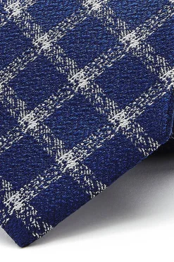 Discount Checkered Pattern Tie 100% Silk 8cm Gravatas