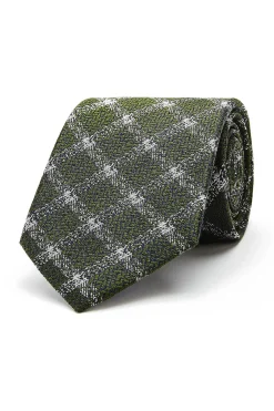 Discount Checkered Pattern Tie 100% Silk 8cm Gravatas