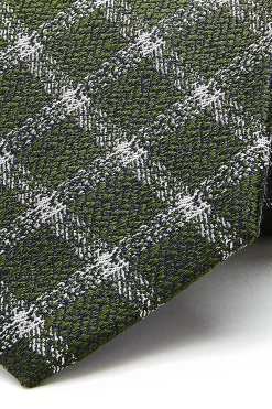 Discount Checkered Pattern Tie 100% Silk 8cm Gravatas