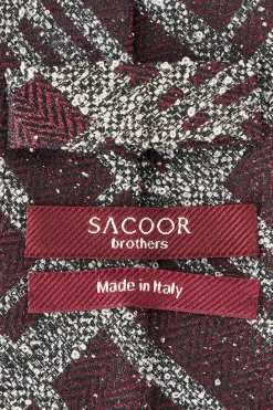 Best Checkered Pattern Tie 100% Silk 8cm Gravatas