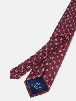 Clearance Cornucopia Pattern Tie 100% Silk 7,5cm Gravatas