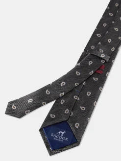Cornucopia Pattern Tie 100% Silk 7,5cm Gravatas