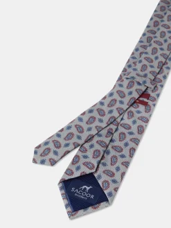 Sale Cornucopia Pattern Tie 100% Silk 7,5cm Gravatas