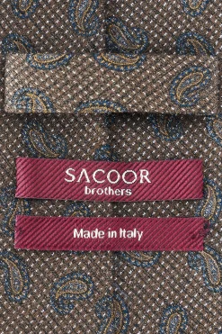 Best Cornucopia Pattern Tie 100% Silk 8cm Gravatas