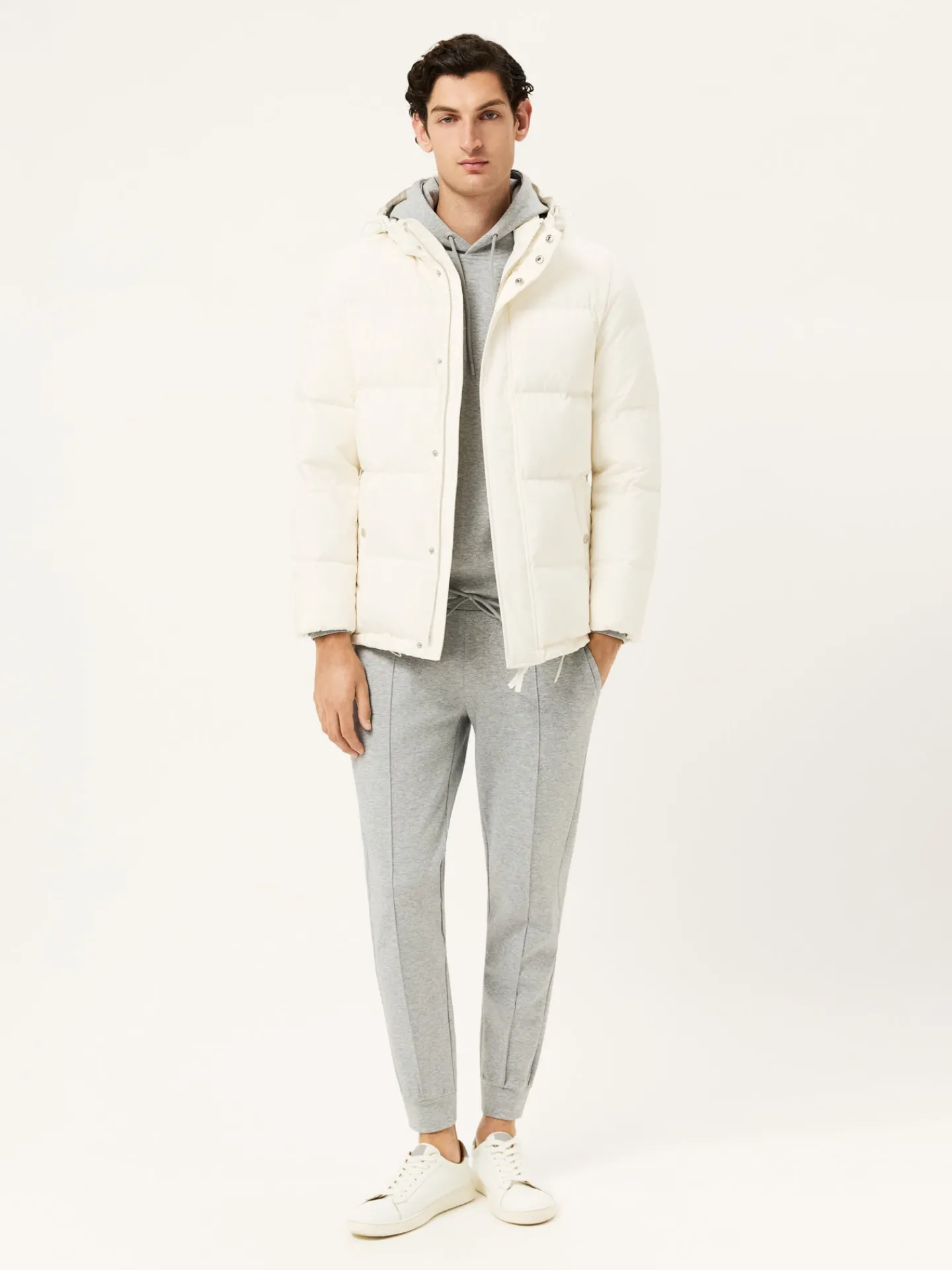 Clearance Cotton Fleece Jogger With Ribbed Waistband Calças Desportivas