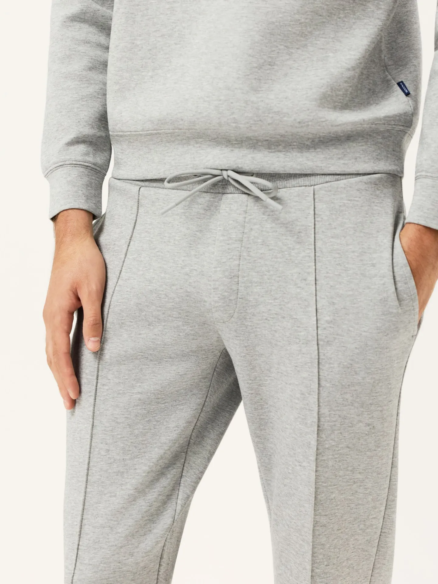 Clearance Cotton Fleece Jogger With Ribbed Waistband Calças Desportivas