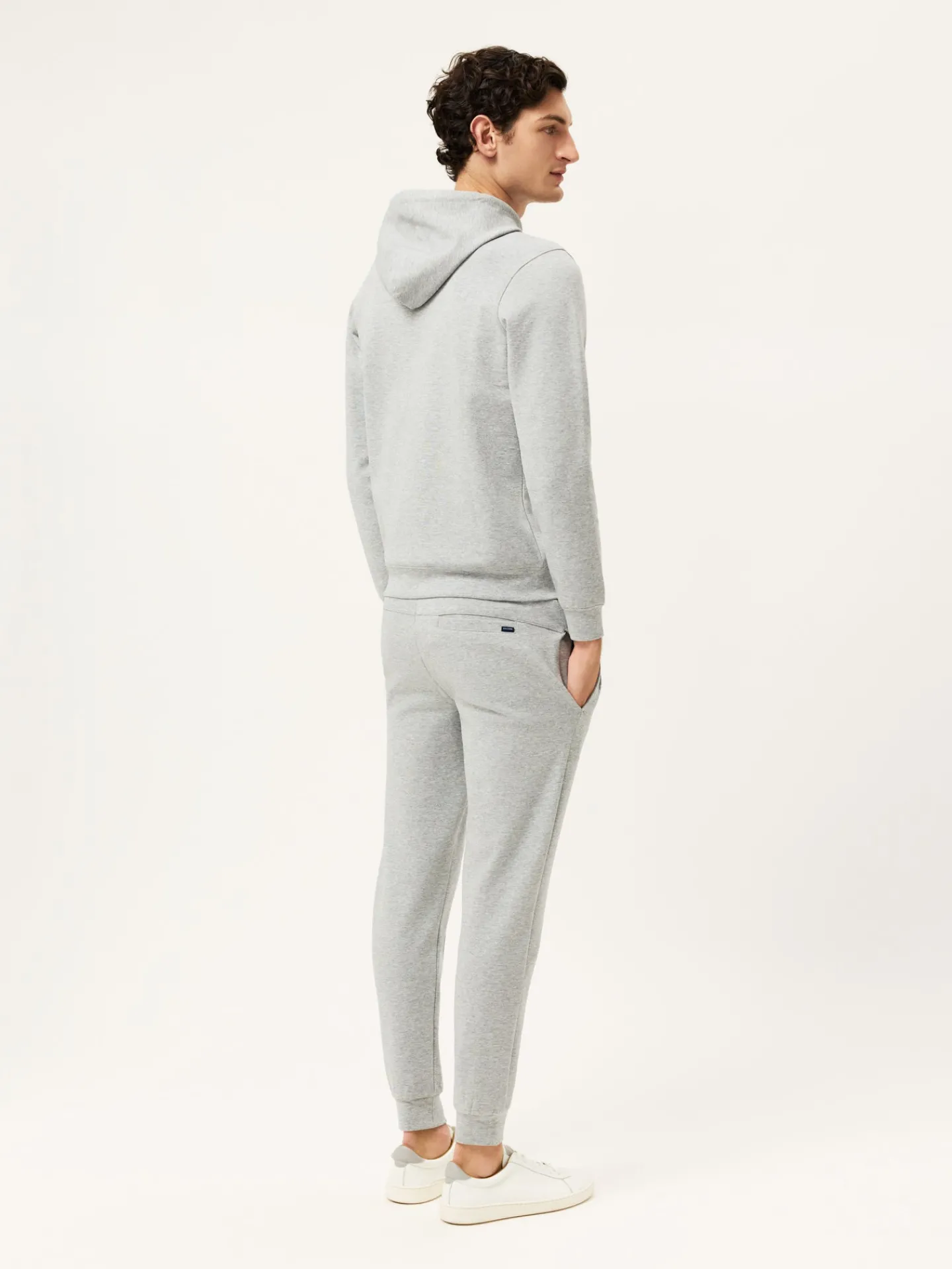 Clearance Cotton Fleece Jogger With Ribbed Waistband Calças Desportivas