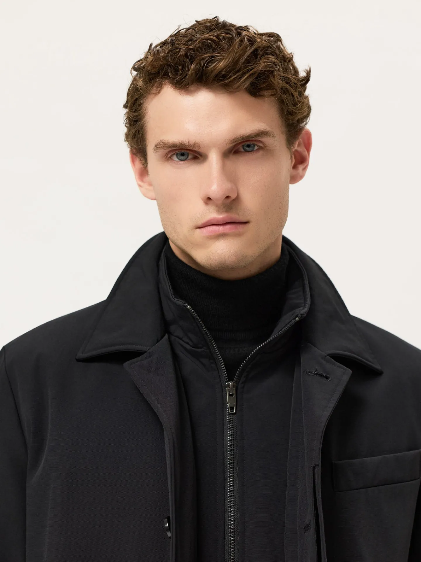 Hot Cotton-Nylon Hooded Jacket Blusões