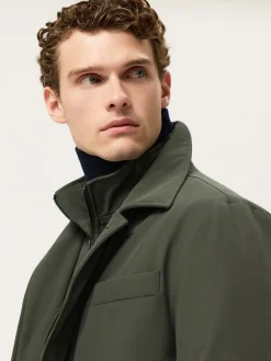 Hot Cotton-Nylon Hooded Jacket Blusões