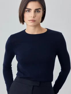 Best Crew Neck Merino Wool Sweater MULHER Camisolas