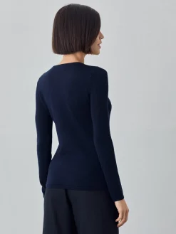 Best Crew Neck Merino Wool Sweater MULHER Camisolas