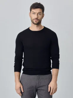 Best Crew Neck Sweater With Long Sleeves In Extra Fine Merino Wool Camisolas