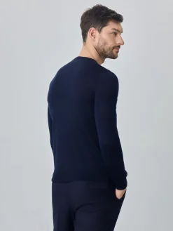 Best Crew Neck Sweater With Long Sleeves In Extra Fine Merino Wool Camisolas