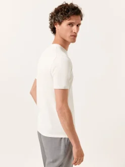 Sale Crew Neck Sweater With Short Sleeves In Cotton and Silk Blend Camisolas