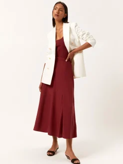 Discount Double-Breasted Suit Blazer In Cotton & Linen Blend MULHER Blazers