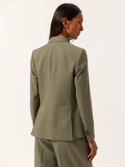 Outlet Double-Breasted Suit Blazer In Lyocell Linen & Cotton Blend MULHER Fatos|Blazers