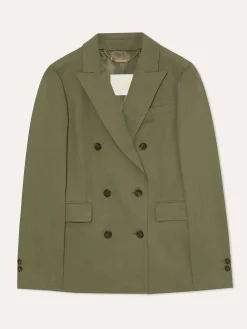Outlet Double-Breasted Suit Blazer In Lyocell Linen & Cotton Blend MULHER Fatos|Blazers