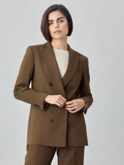 New Double-Breasted Suit Blazer In Viscose Blend MULHER Fatos|Blazers