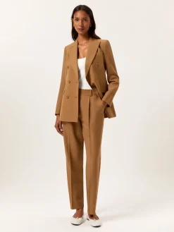 Hot Double-Breasted Suit In Lyocell Linen & Cotton Blend MULHER Fatos