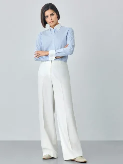 Hot Loose Fit Trousers In Rayon Blend MULHER Calças