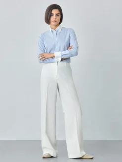 Hot Loose Fit Trousers In Rayon Blend MULHER Calças
