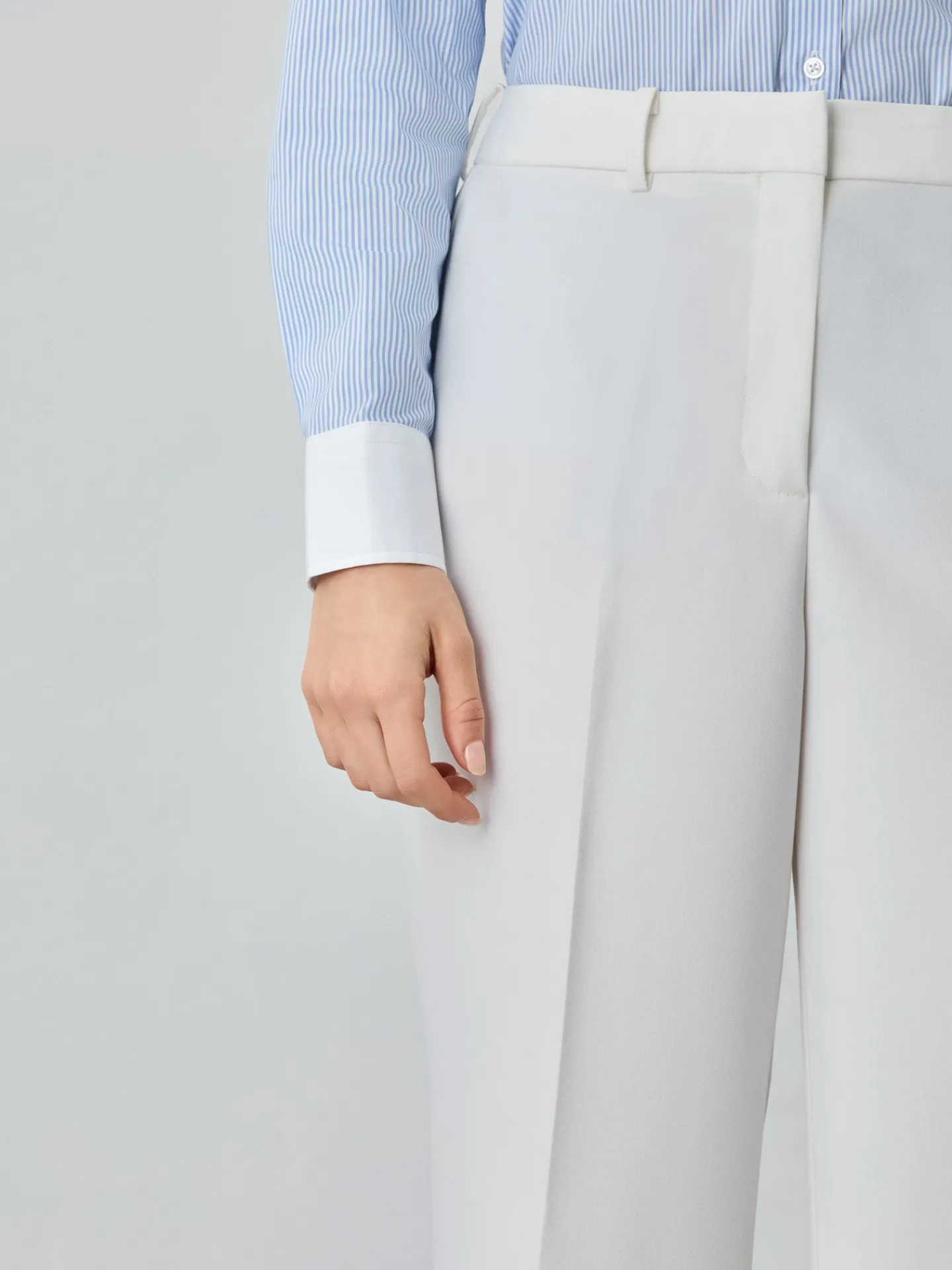 Hot Loose Fit Trousers In Rayon Blend MULHER Calças