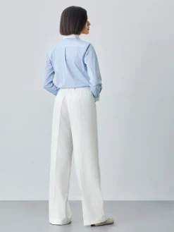 Hot Loose Fit Trousers In Rayon Blend MULHER Calças
