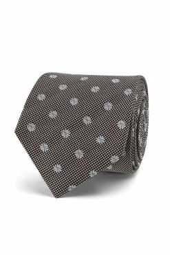 Discount Floral Pattern Tie 100% Silk 7cm Gravatas