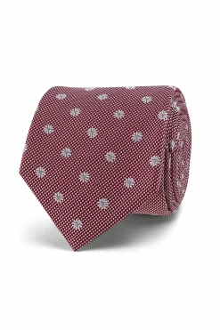 Discount Floral Pattern Tie 100% Silk 7cm Gravatas