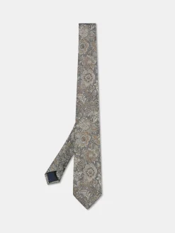Discount Floral Pattern Tie 100% Silk 8cm Gravatas