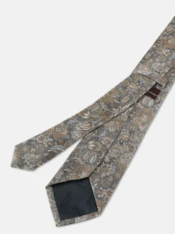 Discount Floral Pattern Tie 100% Silk 8cm Gravatas