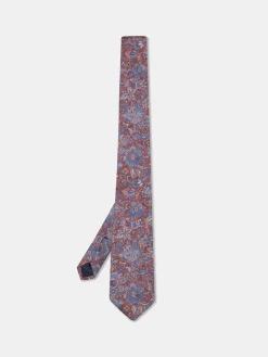 Discount Floral Pattern Tie 100% Silk 8cm Gravatas