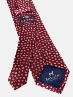 Best Floral Pattern Tie 100% Silk 7,5cm Gravatas