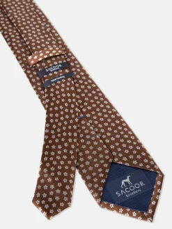 Best Floral Pattern Tie 100% Silk 7,5cm Gravatas