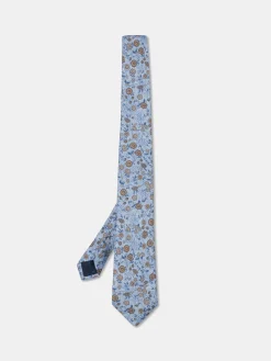 Online Floral Pattern Tie 100% Silk 8cm Gravatas
