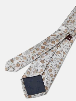 Online Floral Pattern Tie 100% Silk 8cm Gravatas