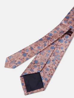 Online Floral Pattern Tie 100% Silk 8cm Gravatas