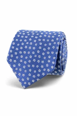 Hot Floral Pattern Tie 100% Silk 7cm Gravatas