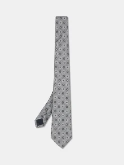 Sale Floral Pattern Tie 100% Silk 8cm Gravatas