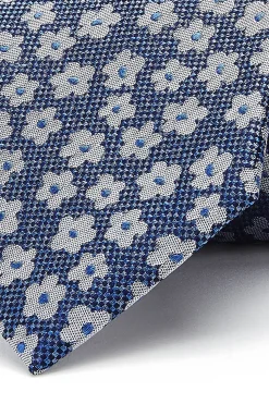 Discount Floral Pattern Tie 100% Silk 8cm Gravatas
